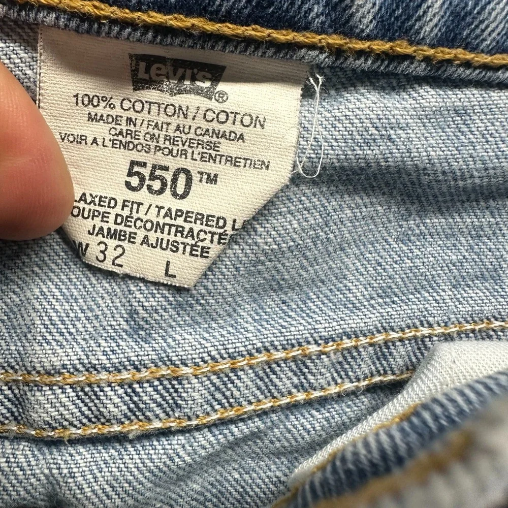 Vintage Levi's 550 Jeans Womens 32x32 Blue Cotton Denim Tapered Relaxed Workwear